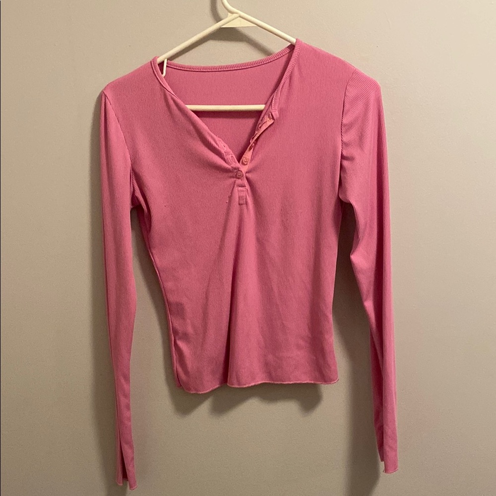 Pink Long Sleeve Women's Top